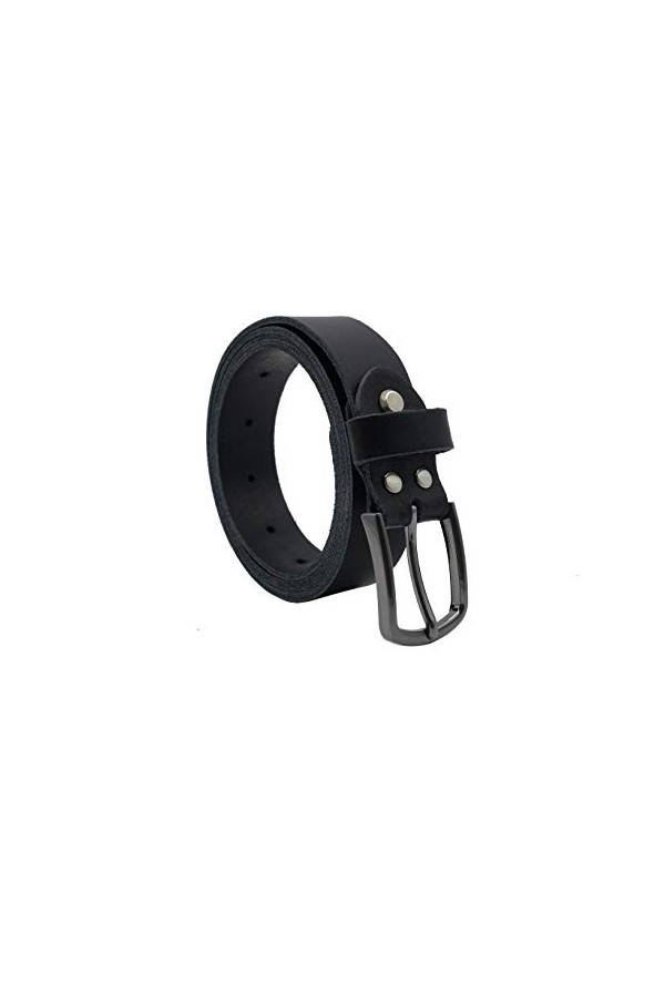 NK Belt GmbH Ceinture en cuir pour femme - Noir - 3 cm - M-01 - Noir - X-Small