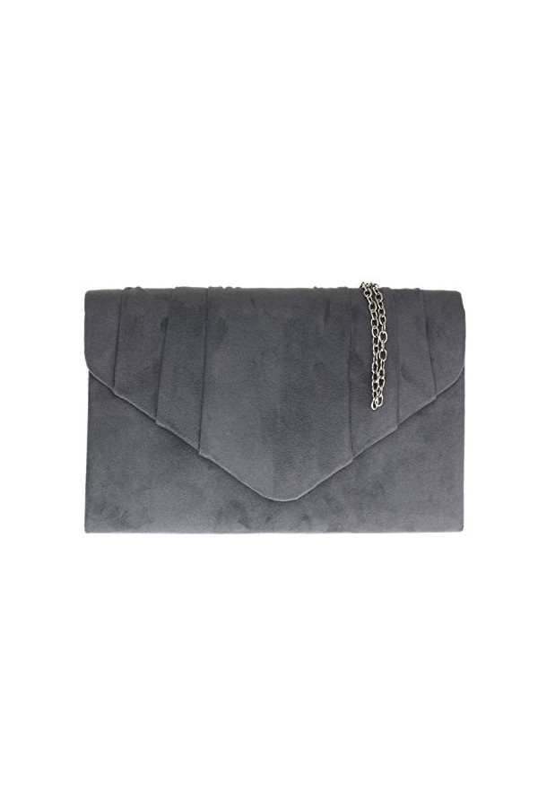 Girly Handbags Femme Pochette Faux Daim Design Plissé Soirée Moutarde
