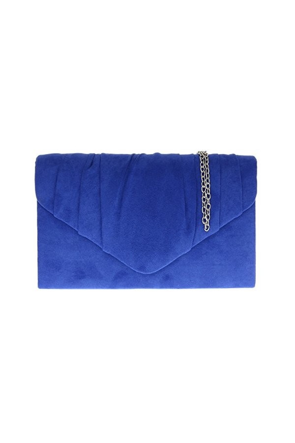 Girly Handbags Femme Pochette Faux Daim Design Plissé Soirée Moutarde