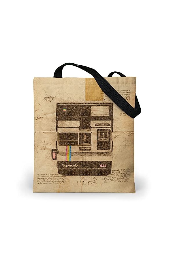 Loxato The Tote Bag Aesthetic - Sac Cabas Femme Grand Format 37x42cm - Sac Fourre Tout Femme - Sac Aesthetic - Sac de Cours F