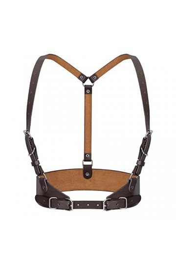 LEACOOLKEY Punk Ceinture en cuir gothique pour femme, corset pour fête, Halloween, cosplay, Café B, Passend für Taillenumfang