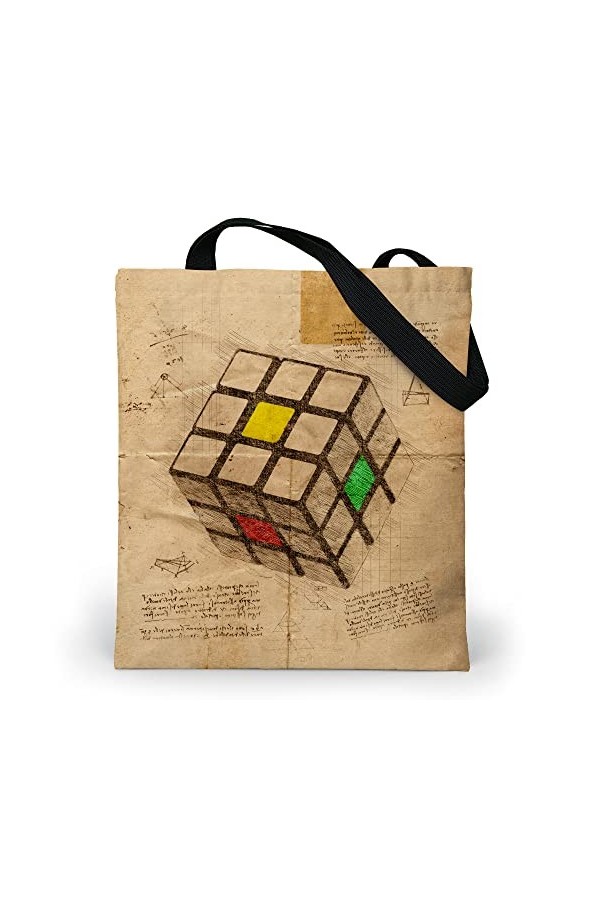 Loxato The Tote Bag Aesthetic - Sac Cabas Femme Grand Format 37x42cm - Sac Fourre Tout Femme - Sac Aesthetic - Sac de Cours F