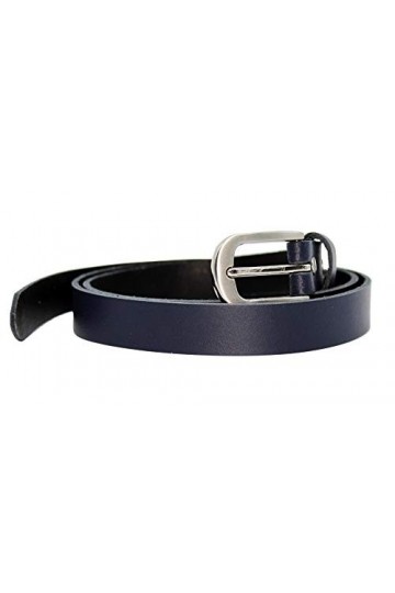 OKTRADI® Ceinture en cuir pour femme - Largeur : 2 cm - Fabriquée à la main en Allemagne, Noir , 85 cm
