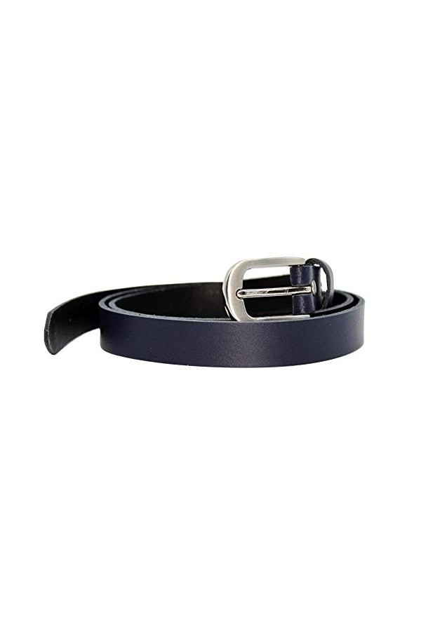 OKTRADI® Ceinture en cuir pour femme - Largeur : 2 cm - Fabriquée à la main en Allemagne, Noir , 85 cm