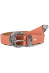 styleBREAKER Ceinture pour dames de couleur unie avec boucle décorée de strass, raccourcissable 03010107, taille:100cm, coule