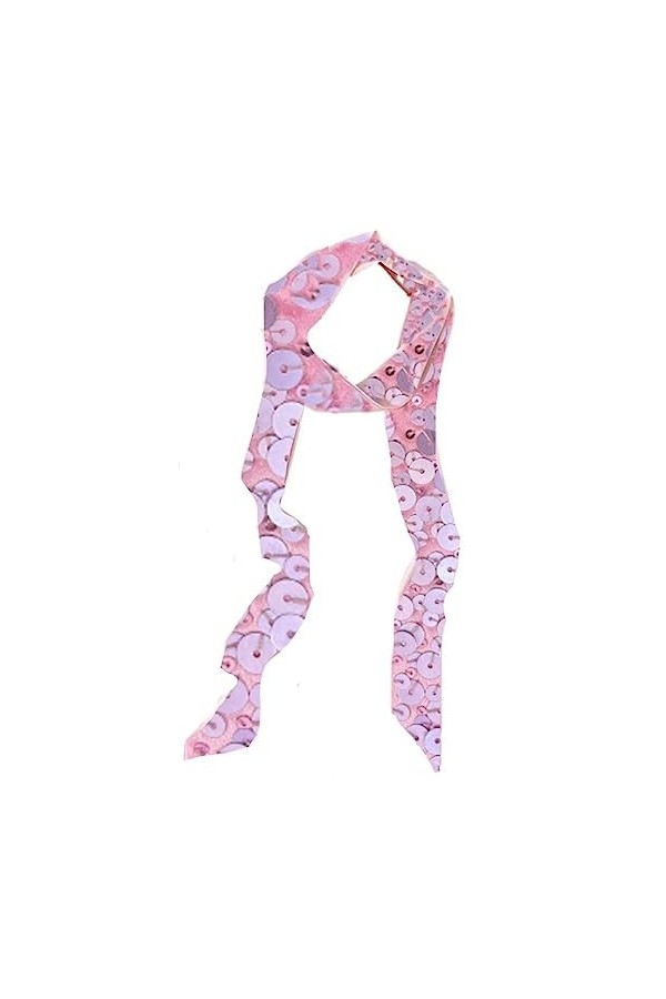 Ceinture en Satin avec Paillettes - pour Femme/Robes/Pantalons/Shorts/Outfit/Chapeaux/écharpe/Cravate, rose, normale