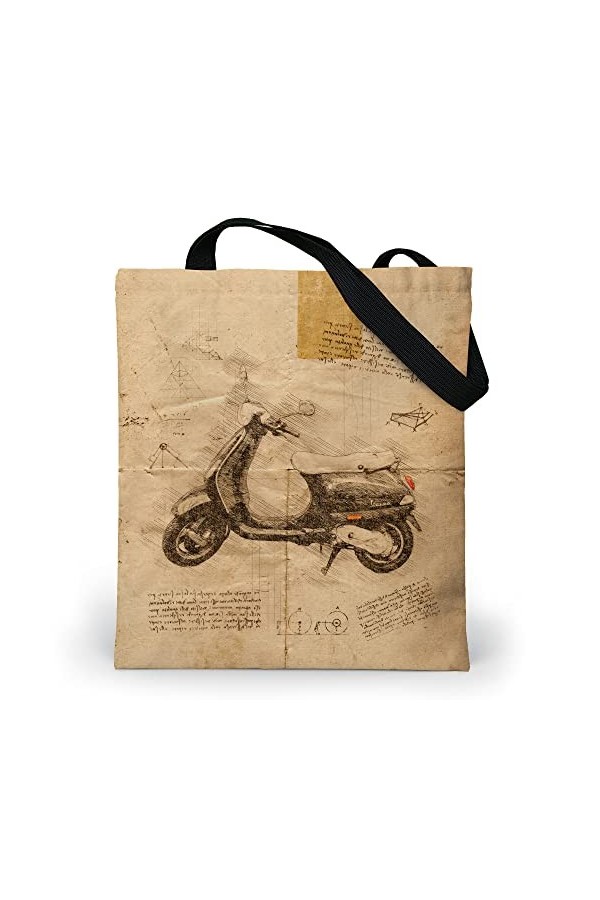 Loxato The Tote Bag Aesthetic - Sac Cabas Femme Grand Format 37x42cm - Sac Fourre Tout Femme - Sac Aesthetic - Sac de Cours F