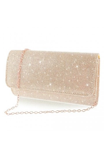 Giantree Sac de soirée Pochettes dembrayage pour les femmes, sacs à main Shiny avec des chaînes amovibles pour les parties d