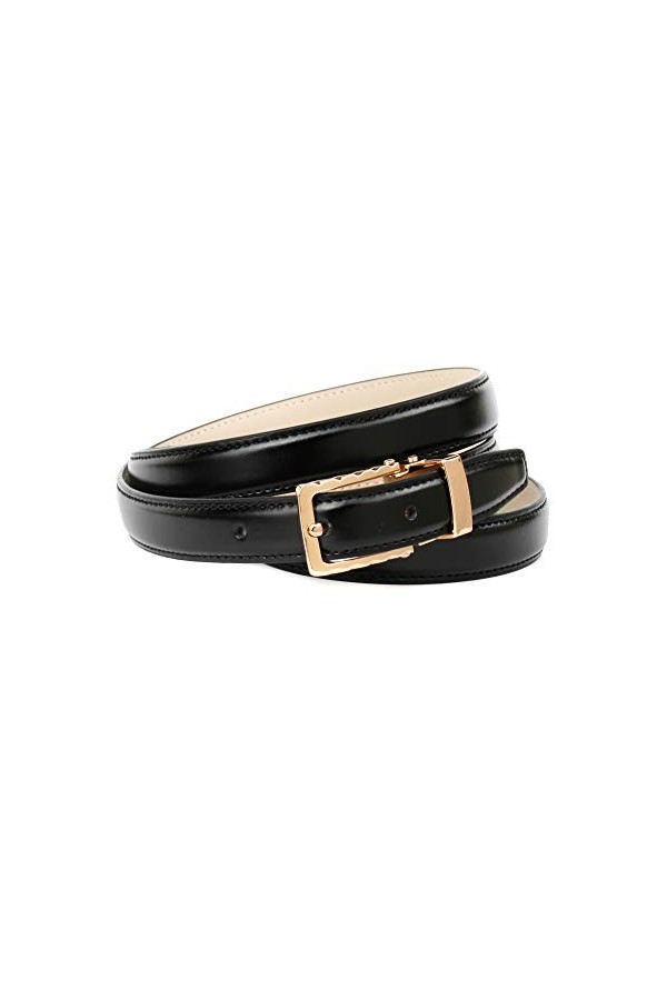 Anthoni Crown Ledergürtel Ceinture, Noir, 85 Femme