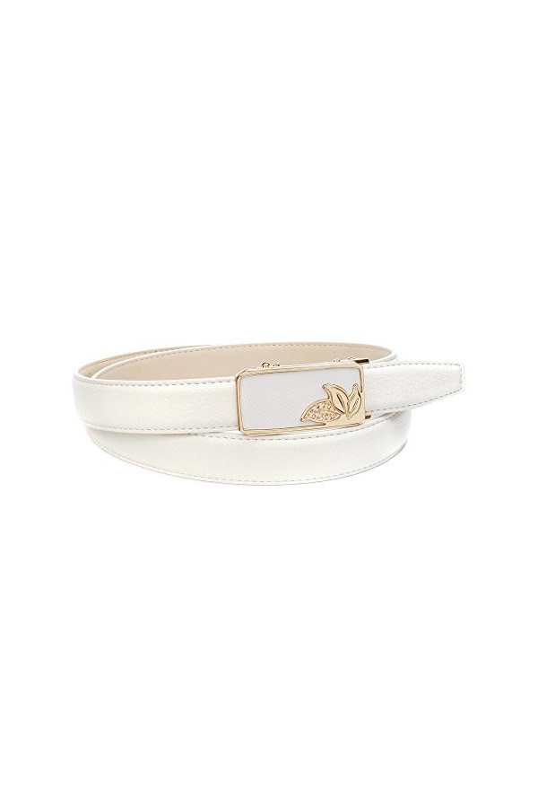 Anthoni Crown A4WZT90 Ceinture, Weiß Grau 090 , 95 cm Femme