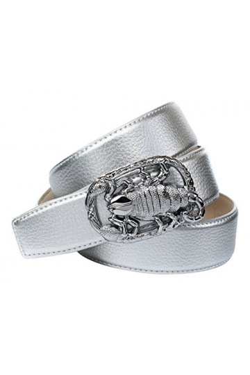 Anthoni Crown A1SKTS Ceinture, Argenté Grau 015 , 95 Femme