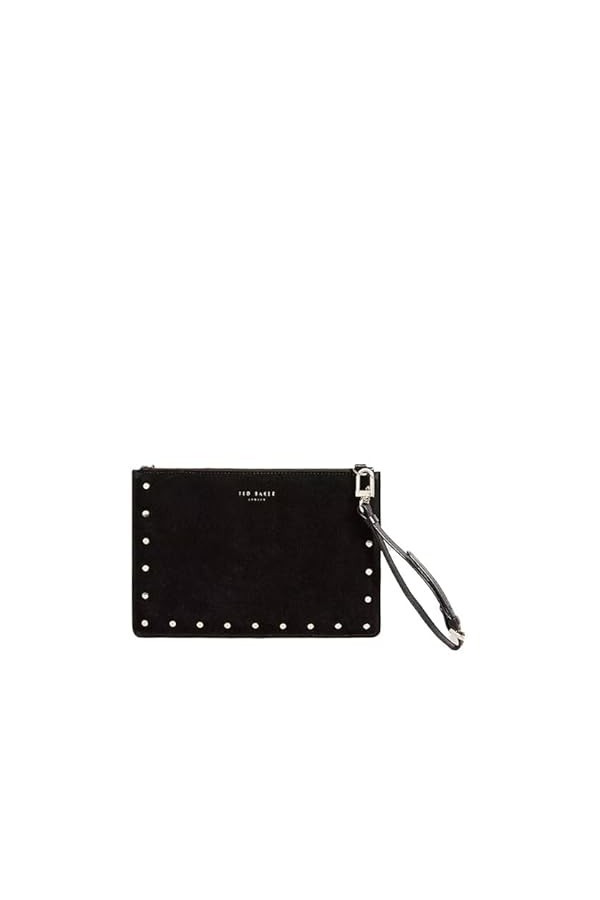 Ted Baker Pasliy Pochette en daim noir avec dragonne amovible, Noir , One Size