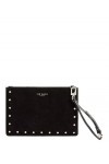 Ted Baker Pasliy Pochette en daim noir avec dragonne amovible, Noir , One Size
