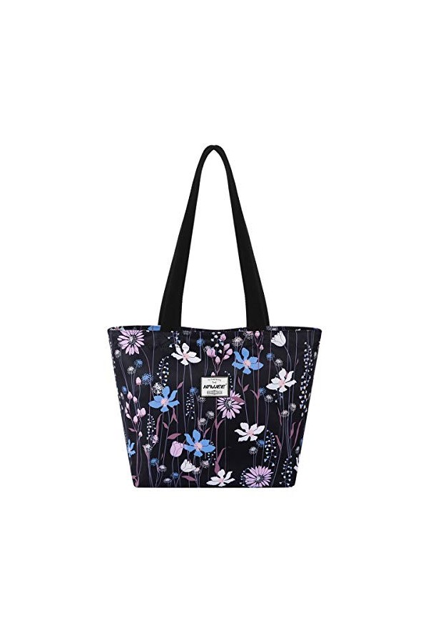 HAWEE Mode Femme Sac à Bandoulière avec Zip Grande Capacité Sac Dépaule Imperméable Léger Sac Fourre-Tout Loisir Sac à Provi