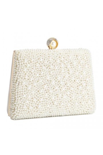 BAIGIO Sac de Pochette de Soirée Perlé pour Femmes Sac à main Ladies Pearl pour le Banquet Nuptial de la Fête de bal de Maria