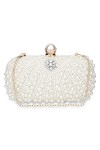 BAIGIO Sac de Pochette de Soirée Perlé pour Femmes Sac à main Ladies Pearl pour le Banquet Nuptial de la Fête de bal de Maria