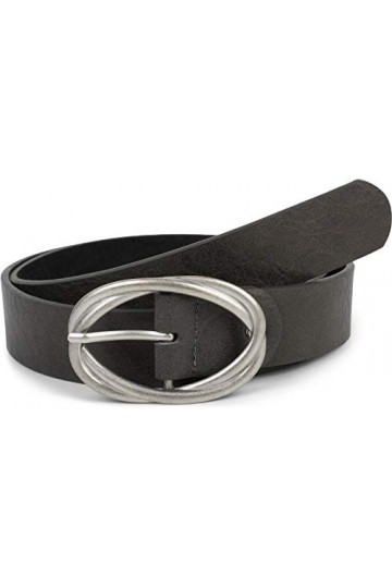styleBREAKER ceinture femme unie à double boucle torsadée ovale, longueur ajustable 03010099, taille:80cm, couleur:curry-arge