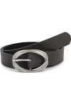 styleBREAKER ceinture femme unie à double boucle torsadée ovale, longueur ajustable 03010099, taille:80cm, couleur:curry-arge