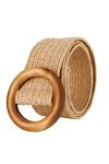Ceinture Tendycoco pour femme en paille tissée Accessoire pour femme Jeans Robe Pantalon