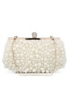 BAIGIO Sac de Pochette de Soirée Perlé pour Femmes Sac à main Ladies Pearl pour le Banquet Nuptial de la Fête de bal de Maria