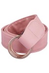 KYEYGWO Ceinture en cuir synthétique pour femme avec double boucle - Ceinture réglable - Pour les loisirs et les jeans - - Ta