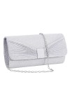 Naimo Pochette pour femme sac de soirée avec nœud sac à bandoulière élégant sac à main petite pochette pour mariage bal fête,