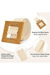 XZQTIVE Ceinture tissée pour femme - En paille - Élastique - Taille élastique - Style bohème - Pour lété - Robe de plage, C-