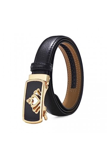 NIUXICH Ceinture femme cuir dames boucle automatique ceinture ceintures fines femme jean ceinture largeur 2.3cm, 100cm