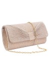 Naimo Pochette pour femme sac de soirée avec nœud sac à bandoulière élégant sac à main petite pochette pour mariage bal fête,