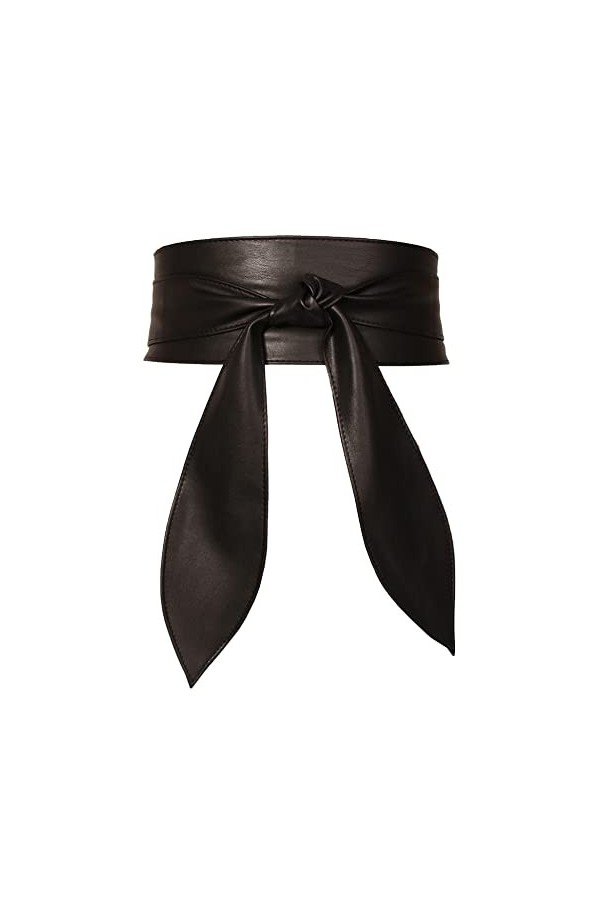 Maeau Ceinture Large Simili Cuir Femme Rose Ceinture Obi pour Femme Fille Ceinture Large en Cuir pour Robe Grande Taille Vint