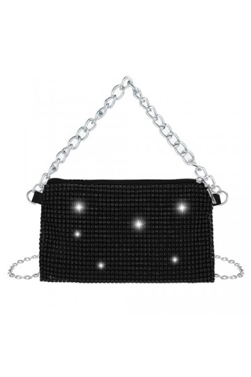 simarro Pochette de soirée bling pour femme, sac à bandoulière à paillettes avec chaîne amovible pour bal, mariage, fête de v