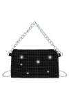 simarro Pochette de soirée bling pour femme, sac à bandoulière à paillettes avec chaîne amovible pour bal, mariage, fête de v