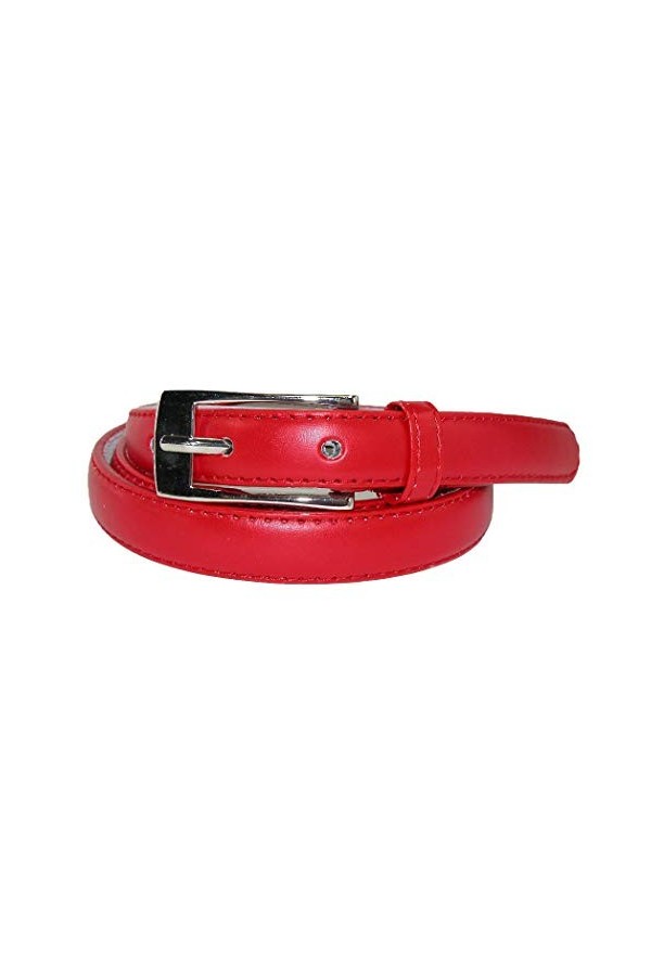 CTM Ceinture en cuir pour femme - Rose - Small