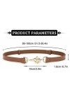 Aivtalk Femme Belt Fine Ceinture Similicuir Élégant Sangle Fille Ceinturon Décoration Jupe Robe Jean Pantalon Caramel