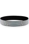 YooAi Strass Élastique PU Ceinture En Cuir Brillant Cristal Stretch Ceinture Ceinture Large Ceinture Pour Les Femmes Robe 95c