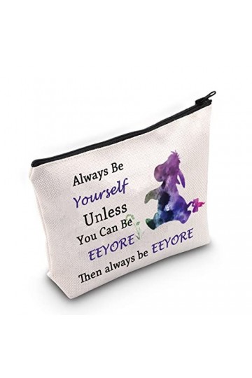 Pochette à fermeture éclair pour femme avec citation dâne - Cadeau idéal pour les amoureux des personnages de dessin animé, 