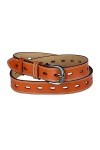 Allegra K Ceinture en cuir synthétique avec ceinture à boucle pour femmes, Orange/marron, 114.5cm/45.08"