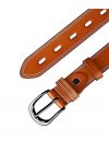 Allegra K Ceinture en cuir synthétique avec ceinture à boucle pour femmes, Orange/marron, 114.5cm/45.08"