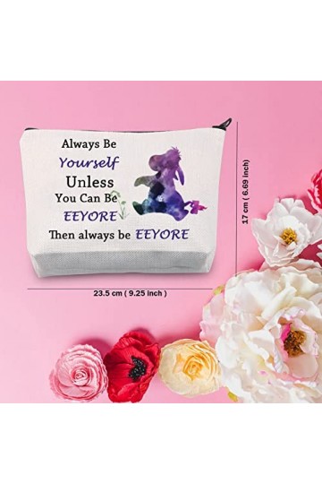 Pochette à fermeture éclair pour femme avec citation dâne - Cadeau idéal pour les amoureux des personnages de dessin animé, 