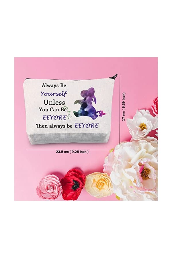 Pochette à fermeture éclair pour femme avec citation dâne - Cadeau idéal pour les amoureux des personnages de dessin animé, 