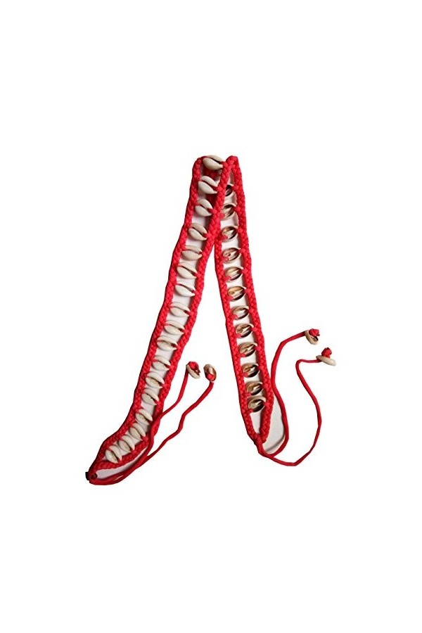 KVR Ceinture de taille ethnique rustique pour la Saint-Valentin avec perles de verre, 103-2 cm, 7 Twist, taille unique