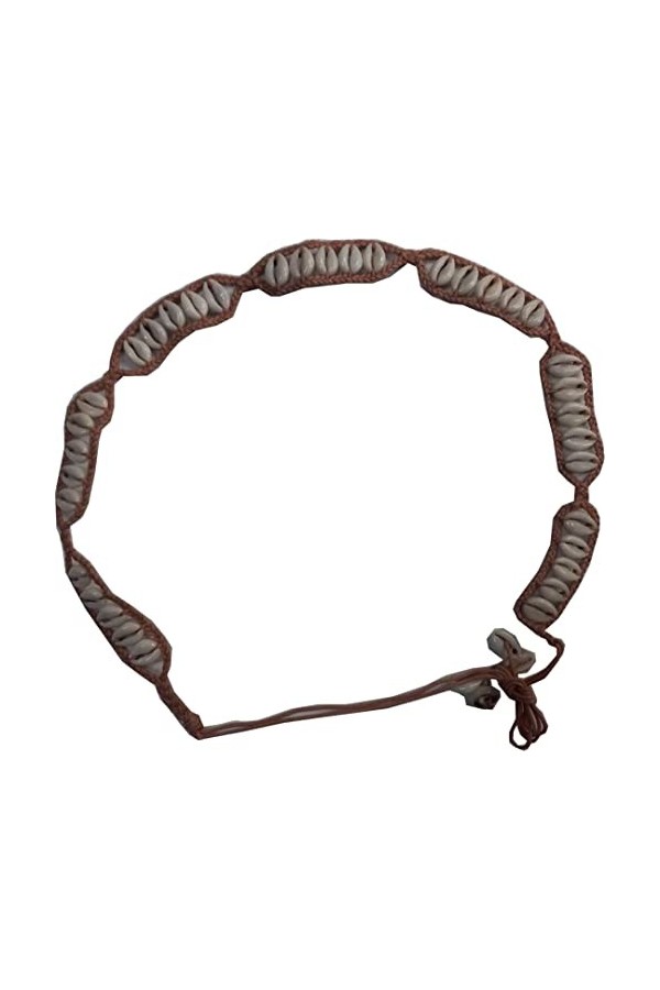 KVR Ceinture de taille ethnique rustique pour la Saint-Valentin avec perles de verre, 103-2 cm, 7 Twist, taille unique