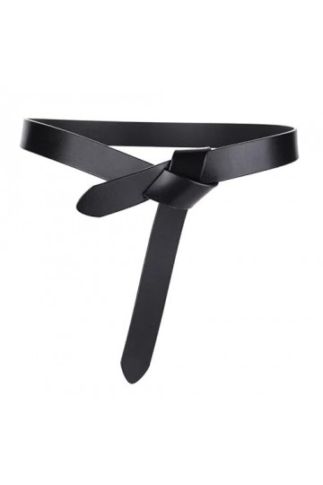 YMYGCC Ceinture élastique fine pour femme avec nœud réglable en cuir souple pour robe, combinaison, chemise longue, manteau d