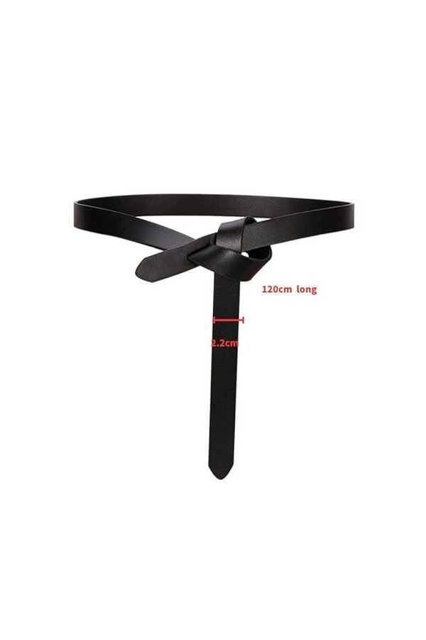 YMYGCC Ceinture élastique fine pour femme avec nœud réglable en cuir souple pour robe, combinaison, chemise longue, manteau d