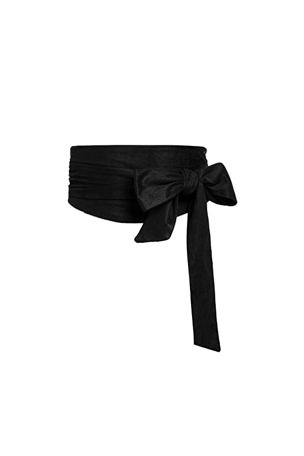 Ceinture en velours pour femme - Nœud papillon double face - Style vintage - Pour robe, manteau, chemise, cosplay, Halloween,