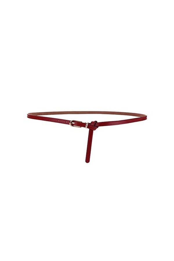 Ele Gens Ceinture en cuir pour femme, rouge, 110 cm