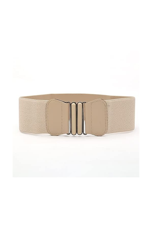 ISAKEN Ceinture Élastique pour Femme Ceinture Large Rétro Élastiquée Ceinture de Robe Stretch Vintage Large élastique Extensi