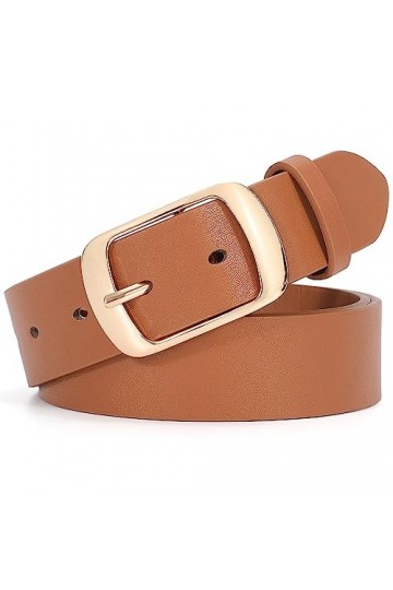 JasGood Ceinture en cuir pour femme avec boucle ardillon, Marron 05 , XXL:Fit für Taillengröße 116-125cm
