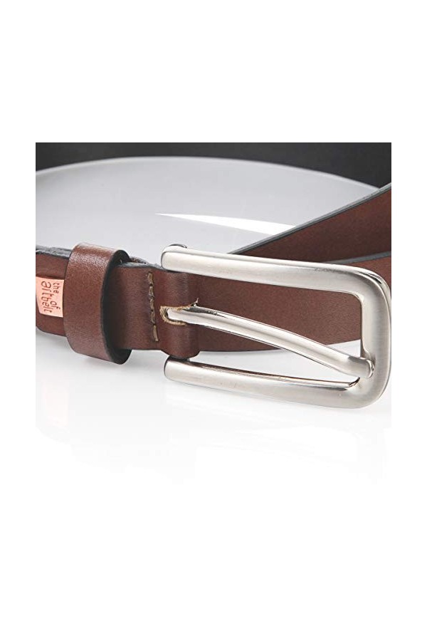 Lindenmann Womens Leather Belt/Womens Belt, leather belt, cognac, Farbe/Color:noir, Size US/EU:Waist Size 41.5 XL EU 105 cm