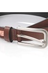 Lindenmann Womens Leather Belt/Womens Belt, leather belt, cognac, Farbe/Color:noir, Size US/EU:Waist Size 41.5 XL EU 105 cm